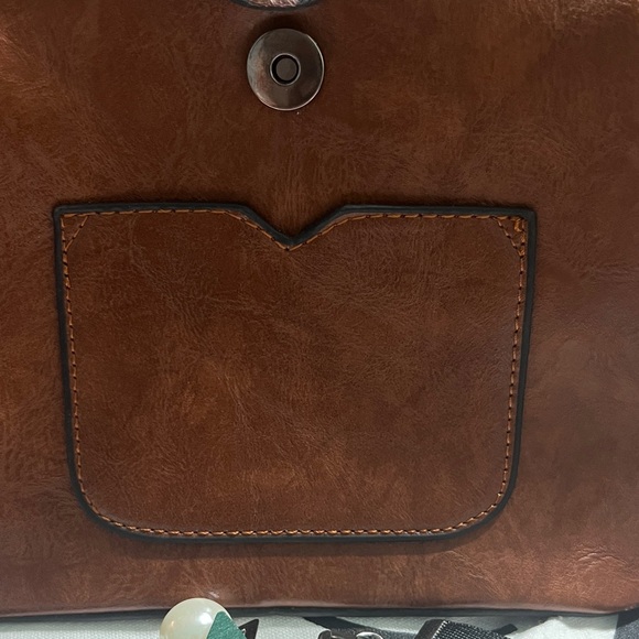 Brown Leather Satchel by - Picture 2 of 5